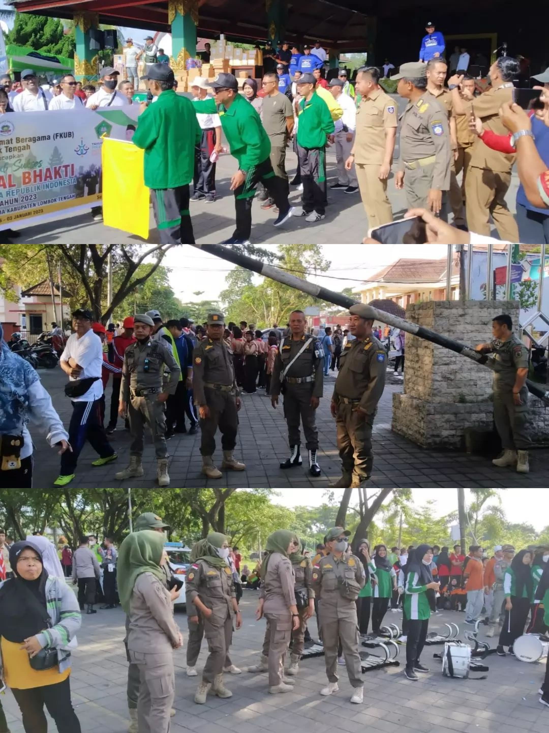 KEMENAG LOMBOK TENGAH MENGGELAR JALAN SEHAT KERUKUNAN